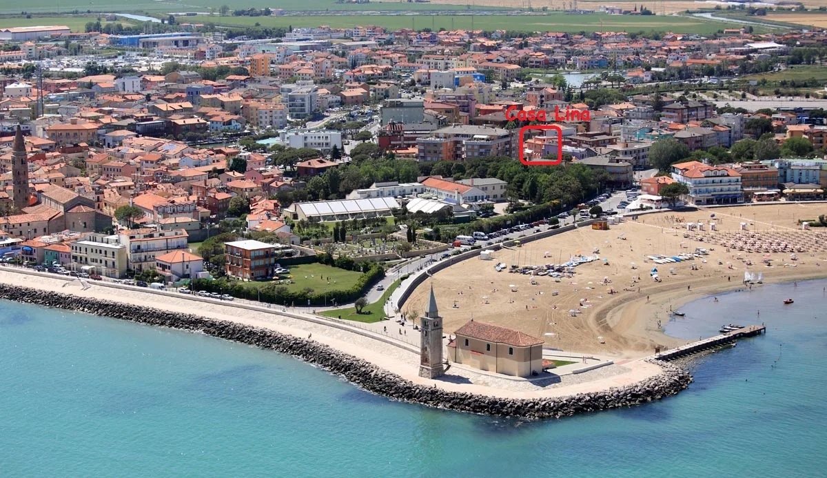 Caorle: Panoramica di Caorle e posizione di Casa Lina