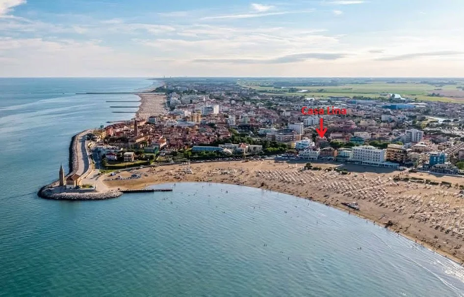 Vista panoramica di Caorle e posizione di Casa Lina